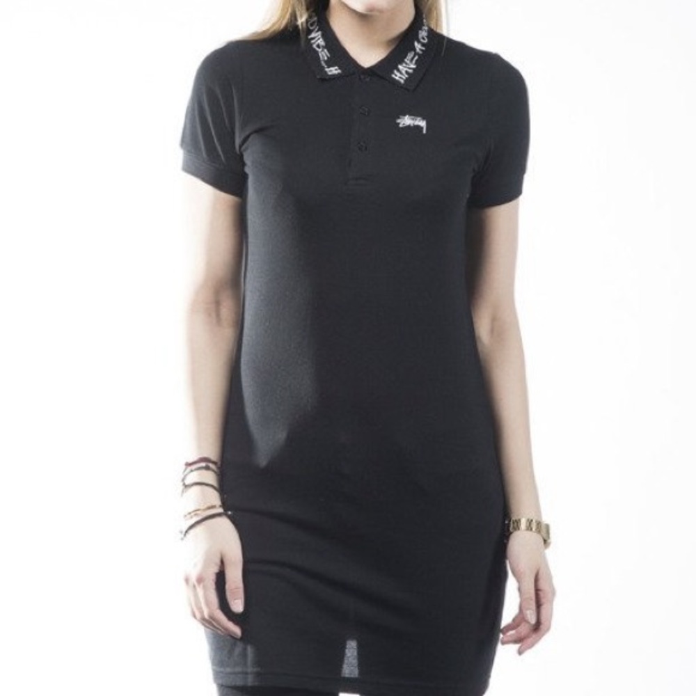 STUSSY | Have A Good Day Black Polo Dress